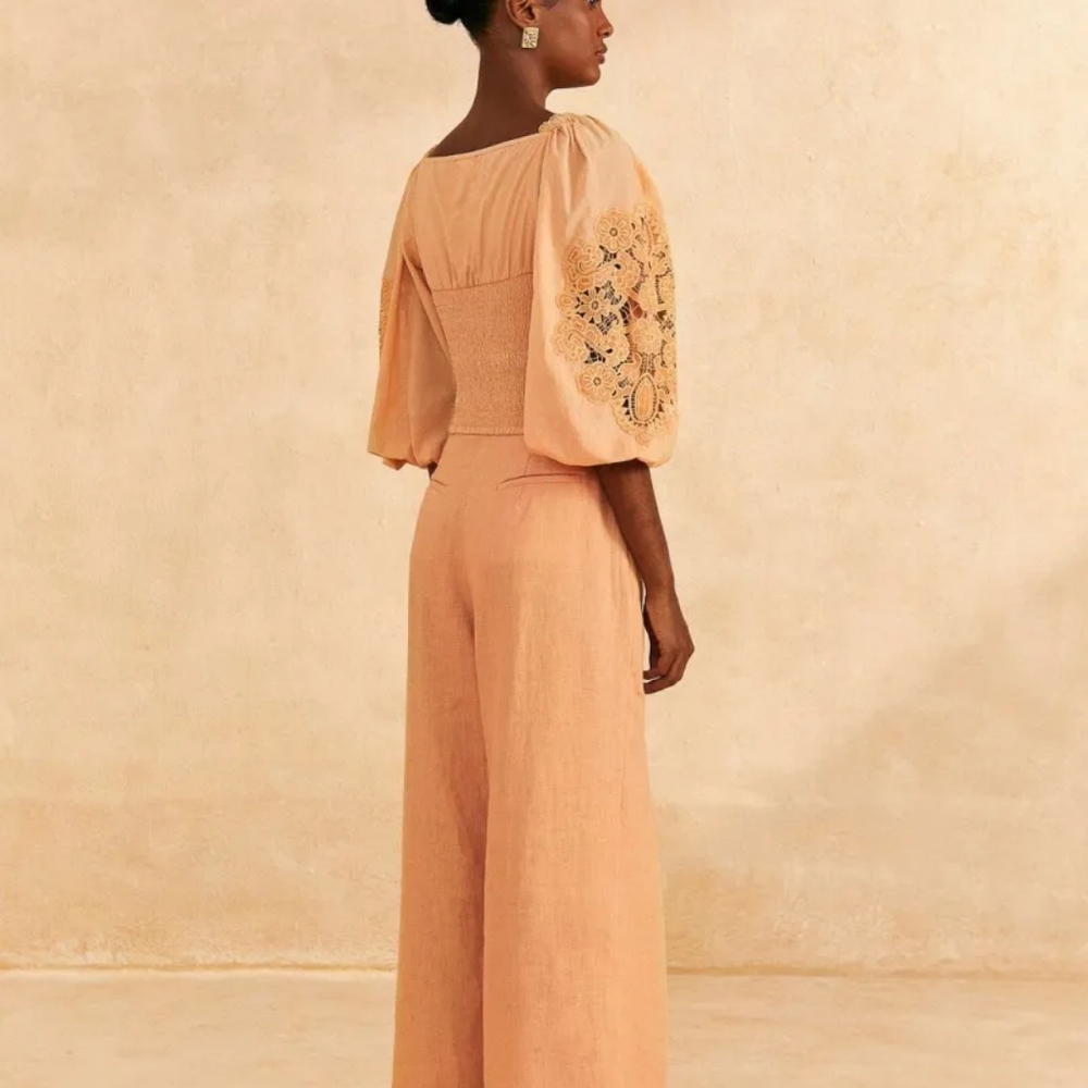FARM Rio Peach Embroidered Blouse - Picture 4 of 11